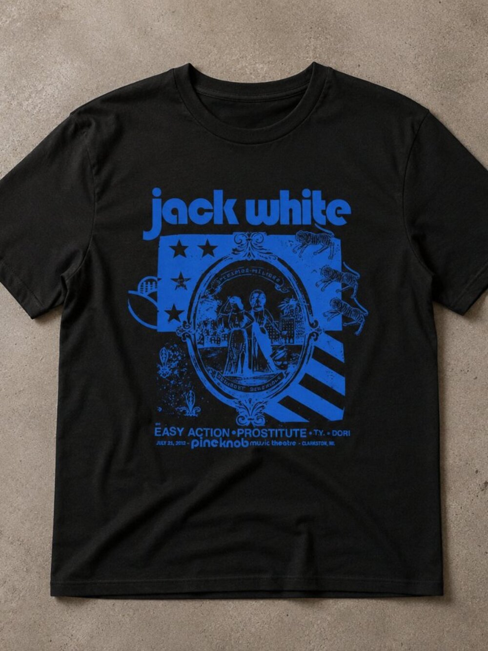 Jack White Blue Event Poster Graphic Unisex T-Shirt